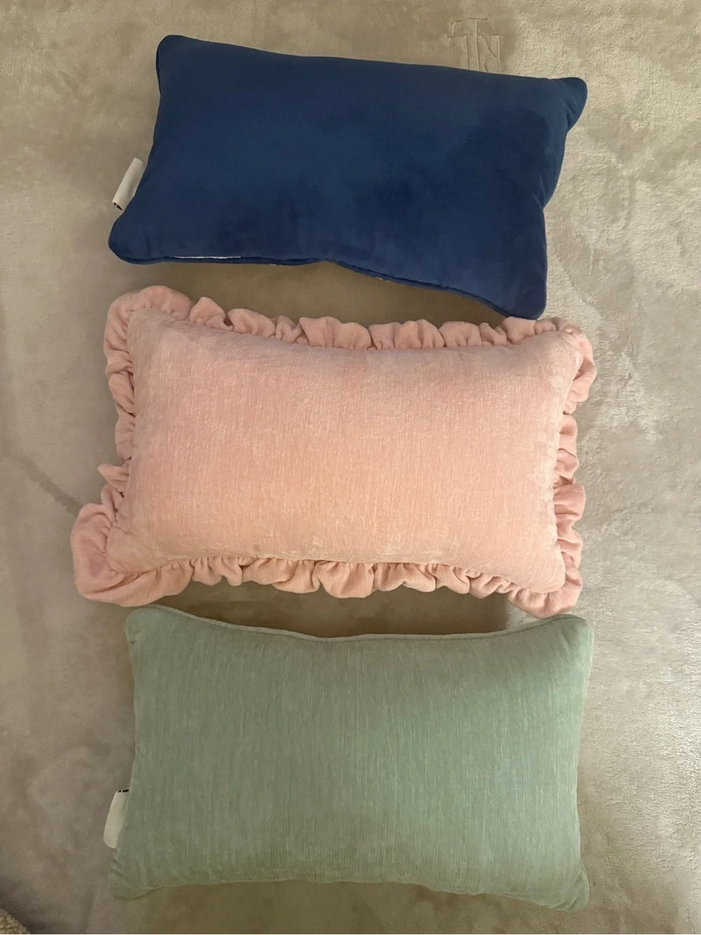 Set of 3 Rachel Zoe/Cupcakes & Cashmere Needlepoint Pillows